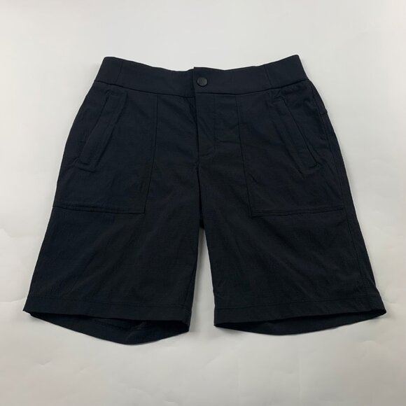 Athleta Black Quick Dry Nylon Bermuda Shorts 4 - Picture 1 of 6